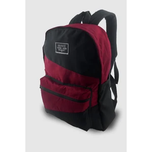 Parted Unisex Kumaş Günlük, Okul ve Spor Sırt Çantası - Bordo