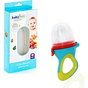 Babyjem Cam Rende + Silikon Uçlu Meyve Sebze Emziği Renkli