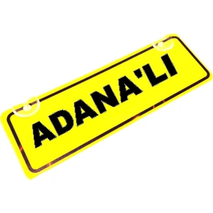 Wonder Like Adana 'li Yazılı Sarı Dekor Plaka Sök Tak Pratik Yeni Nesil