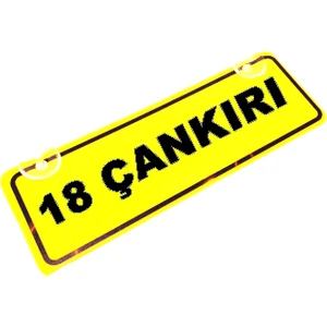 Wonder Like 18  Çankırı Yazılı Sarı Dekor Plaka Sök Tak Pratik Yeni Nesil