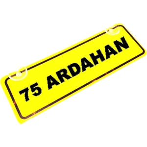75  ARDAHAN Yazılı Sarı Dekor Plaka Sök Tak Pratik yeni nesil