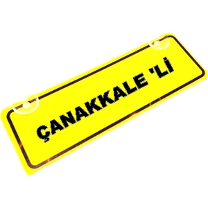 Wonder Like Çanakkale 'li Yazılı Sarı Dekor Plaka Sök Tak Pratik Yeni Nesil