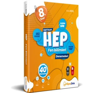 Hiper Zeka Yayınları 8. Sınıf Haftalık Hep Fen Bilimleri 40 Denemeleri