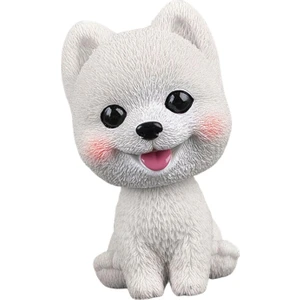 Simülasyon Bobblehead Köpek Sallayan Kafa Köpek Kitaplık Dekorasyon Süslemesi (Yurt Dışından)