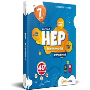 Hiper Zeka Yayınları 7. Sınıf Haftalık Hep Matematik 40 Denemeleri
