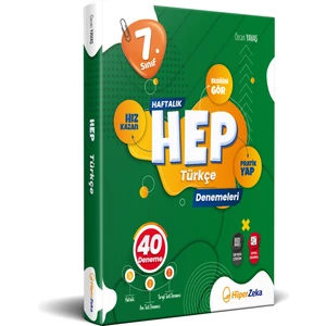 Hiper Zeka Yayınları 7. Sınıf Haftalık Hep Türkçe 40 Denemeleri