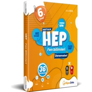 Hiper Zeka Yayınları 6. Sınıf Haftalık Hep Fen Bilimleri 36 Denemeleri