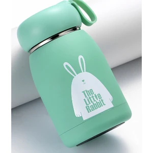 304 Paslanmaz Çelik Yaratıcı Tavşan Termos Sevimli Erkek ve Kız Öğrenciler Su Bardağı Vakum Paslanmaz Çelik Taşıma Göbek Kupası (Yurt Dışından)