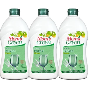 Mom's Green 3' lü Bitkisel Bulaşık Parlatıcısı Limonlu 3 Adet x 500 ml