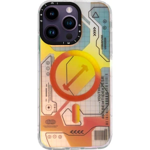 Apple iPhone 14 Pro Max Kılıf Magsafe Özellikli Infinity Desenli Silikon Kapak