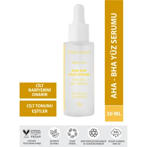 Bade Natural AHA BHA Yüz Serumu Cilt Tonu Eşitleyici Canlandırıcı Etkili 30 ml
