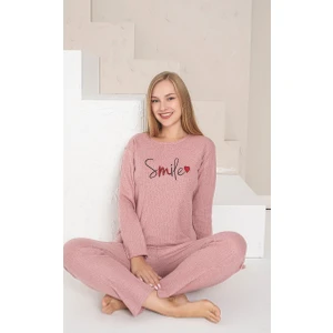 Kışlık Orta Kalınlıkta Nakışlı Pijama Takımı