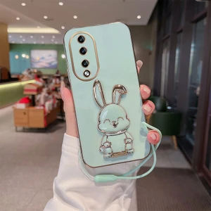 Huawei Honor 70 Elektroliz Tavşan Telefon Kılıfı (Yurt Dışından)