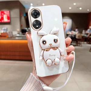 Oppo A58 5g Elektroliz Tavşan Telefon Kılıfı (Yurt Dışından)