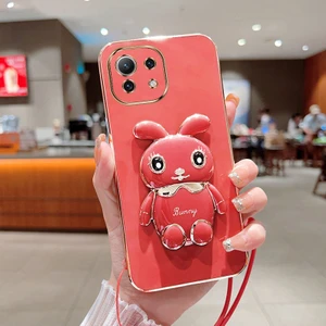 Xiaomi 11 Lite Elektroliz Tavşan Telefon Kılıfı (Yurt Dışından)