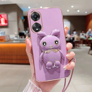 Oppo A58 5g Elektroliz Tavşan Telefon Kılıfı (Yurt Dışından)