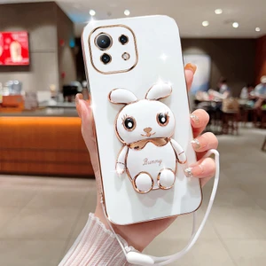 Xiaomi 11 Lite Elektroliz Tavşan Telefon Kılıfı (Yurt Dışından)