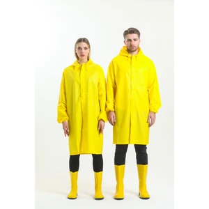 T Rain Kadın Yağmurluk Sarı Yüksek Performanslı Su ve Rüzgar Geçirmez PVC Kumaş
