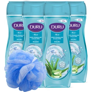 Moods Deniz Mineralleri & Aloe Vera Duş Jeli +Duş Lifi ile Birlikte 4X450ML
