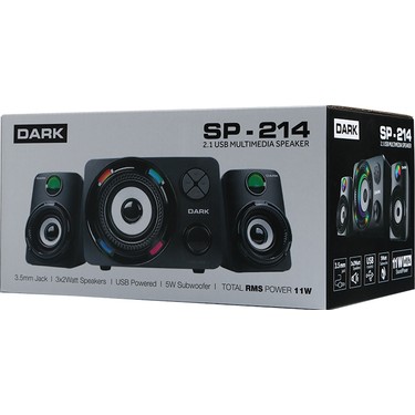 Dark SP-214 Total 11W Rms 7 Farklı Renk Titreşimli LED 2+1 Fiyatı