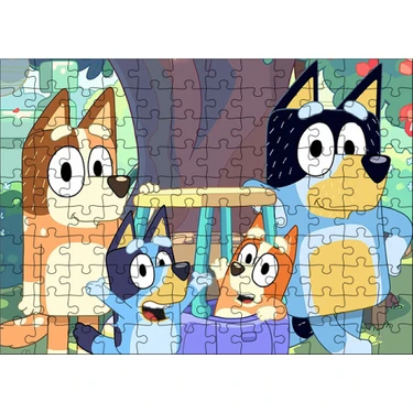 Bedeko Ahşap Mdf Puzzle Yapboz Bluey 120 Parça 25*35