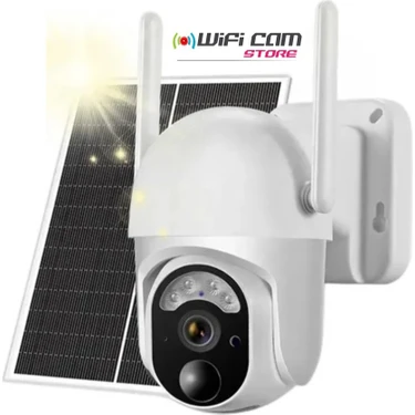 Wificam Plus Solar Güneş Enerjili Ptz Wifi Kamera 4mp Yüksek Çözürürlük Ubox Türkçe App Sim Kartlı