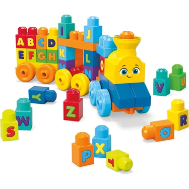 Fisher-Price Mega Bloks Müzikli Alfabe Treni, Gerçek Sesler ve Müzik ile Harfleri Öğretir