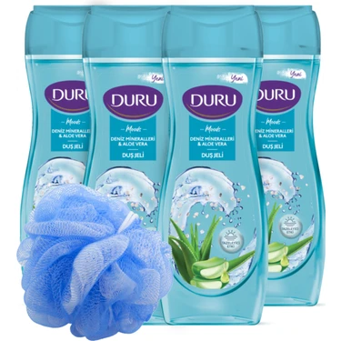 Duru Moods Deniz Mineralleri & Aloe Vera Duş Jeli +Duş Lifi ile Birlikte