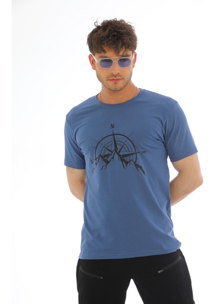 Pusula Baskılı T-Shirt