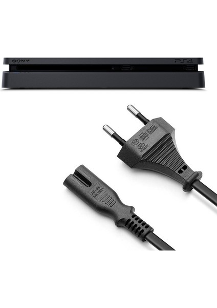 Ps4 Slim Güç Kablosu 1.5m Playstation 4 Slim Kasa Uyumlu Ps4 Kablo Yedek Parça