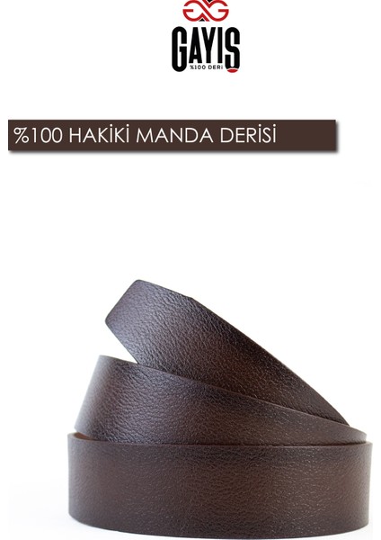 Özel Oval Deri Kot Kumaş Kahverengi Erkek Kemer fırsatları