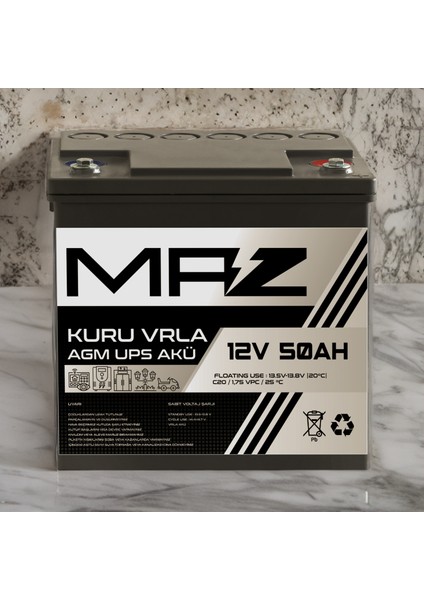 12 Volt 50 Amper Kuru Agm Vrla Güç Kaynağı Ups Akü fırsatları