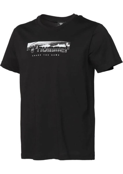 911730-2001 Hummel Hmljeffrey T-Shırt S/s Erkek T-Shirt Black