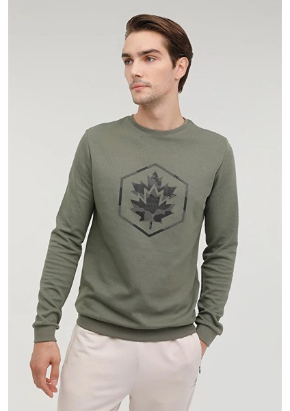 A10139842408010 Lumberjack Erkek Sweat Haki