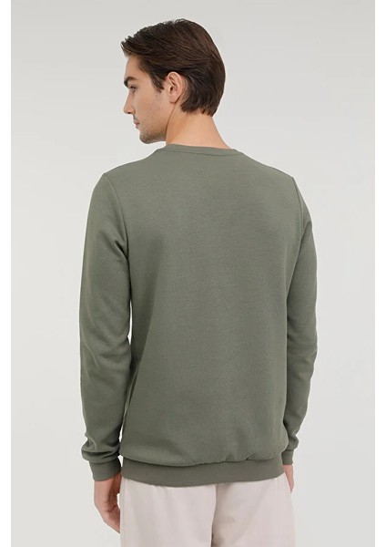 A10139842408010 Lumberjack Erkek Sweat Haki
