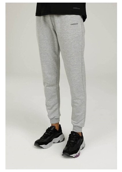 A10139898808010 101398988 Wb Jogger 22CT133 3pr Lumberjack Kadın Eşofman Alt Gri Melanj