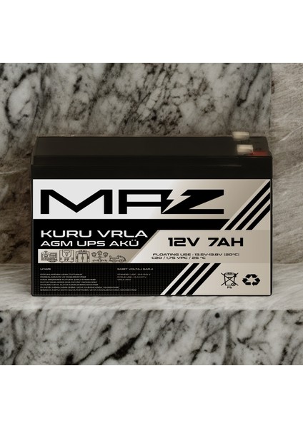 12 Volt 7 Amper Kuru Agm Vrla Güç Kaynağı Ups Akü fırsatları