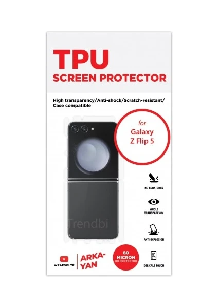 Galaxy Z Flip 5 Arka Yan Koruyucu Tpu Film