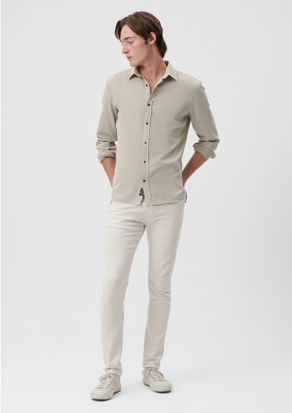 Erkek James Ekru Gabardin Pantolon 0042422763