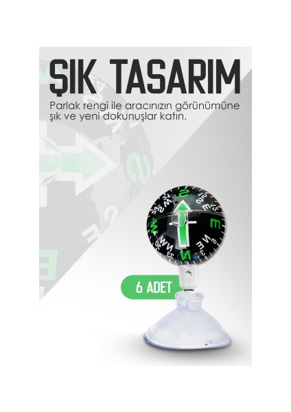 Araç Içi Vantuzlu Siyah Orta Boy Pusula Seti Orta Boy Pusula modelleri