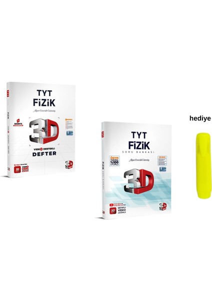 TYT Video Destekli Fizik Defter - Soru Bankası Seti