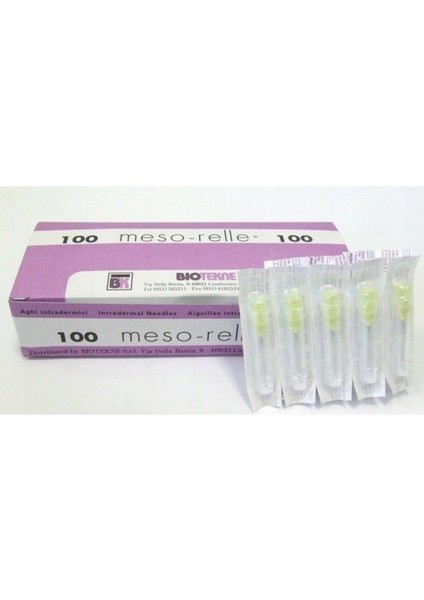 Meso-Relle Mezoterapi Iğnesi 30G x 4mm - AAL34 - 50 Adet