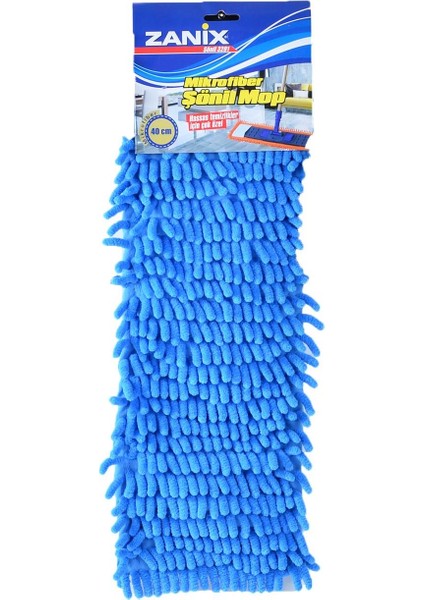 Makarna Şönil Kuru Nemli Palet Tablet Mop Yedek Seti Takımı - 3 Ad 80 Cm. Mop + Mop Tutucu + Sap