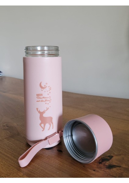 Deer Cam Su Matarası 500 Ml- Pembe