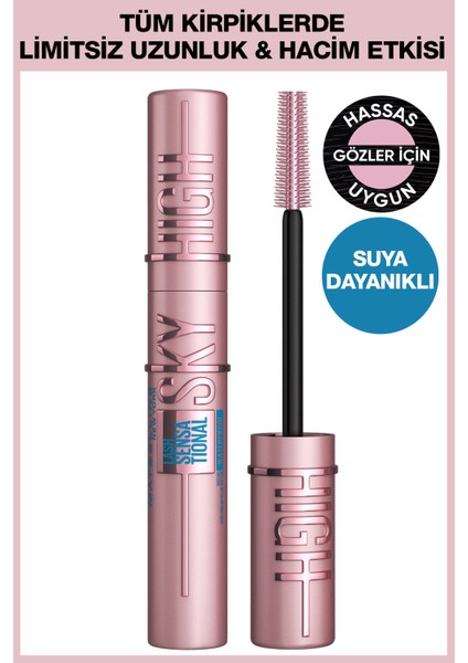 Maybelline New York 2'li Lash Sensational Sky High Waterproof Maskara Seti - Sky High Şapka Hediyeli