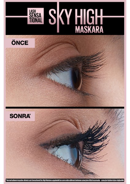 Maybelline New York 2'li Lash Sensational Sky High Waterproof Maskara Seti - Sky High Şapka Hediyeli