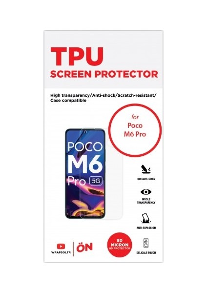 Poco M6 Pro Ekran Koruyucu Tpu Film