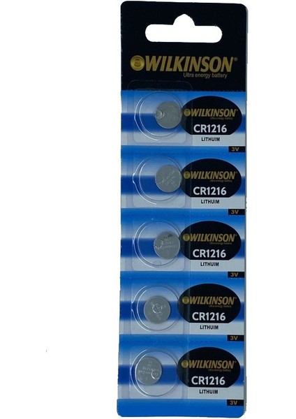 Wılkınson 1216 3V Lityum Düğme Pil 5'li Paket
