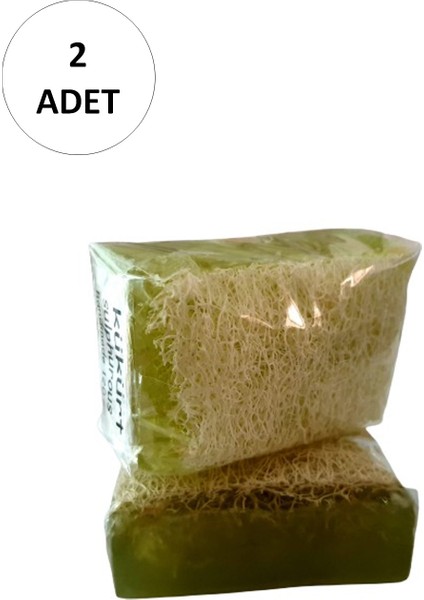 2 Adet Doğal Kabak Lifli Kükürt Sabunu