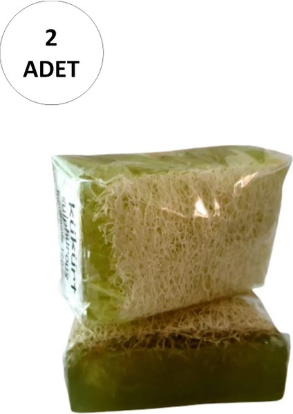 2 Adet Doğal Kabak Lifli Kükürt Sabunu